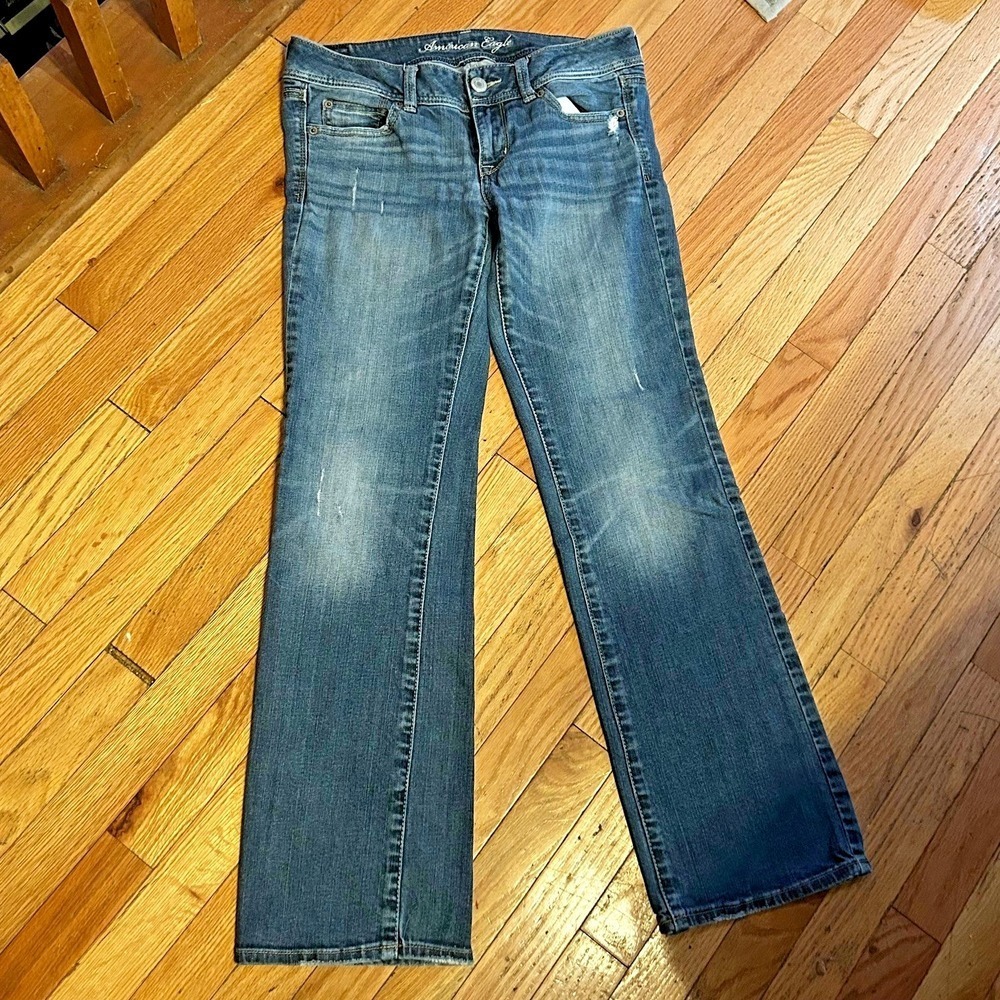 American Eagle Medium Dark Wash Slim Boot Womens Jeans Y2K Size 8 Regular T55-2